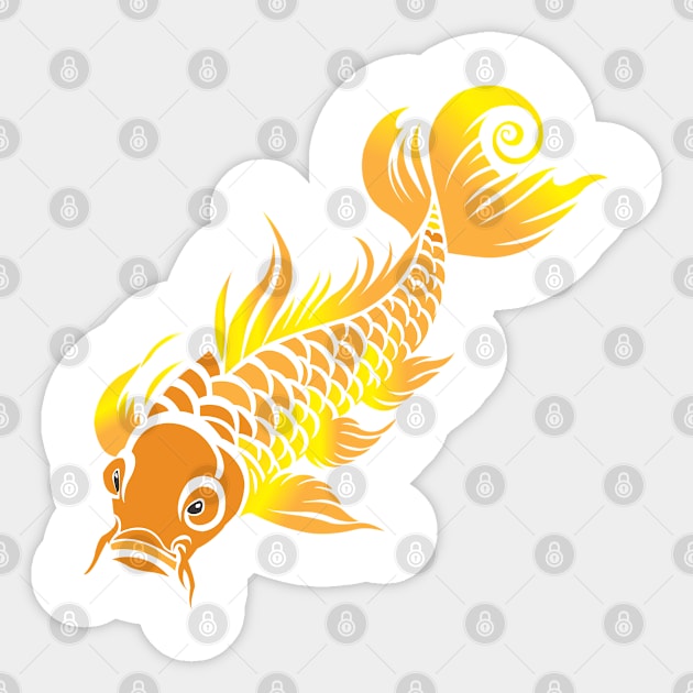 Koi or Goldfish Sticker by DickinsonDesign